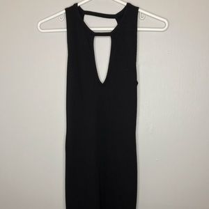 Women’s black tight ribbed dress